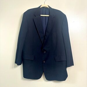 Brooks Brothers Wool Navy Blue gray Pinstripe Blazer Sportcoat Suit Jacket
 45R
